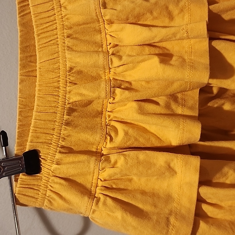 Hanna Andersson Yellow Three Tier Ruffle Skirt With Shorts Skort 140 - Picture 3 of 11